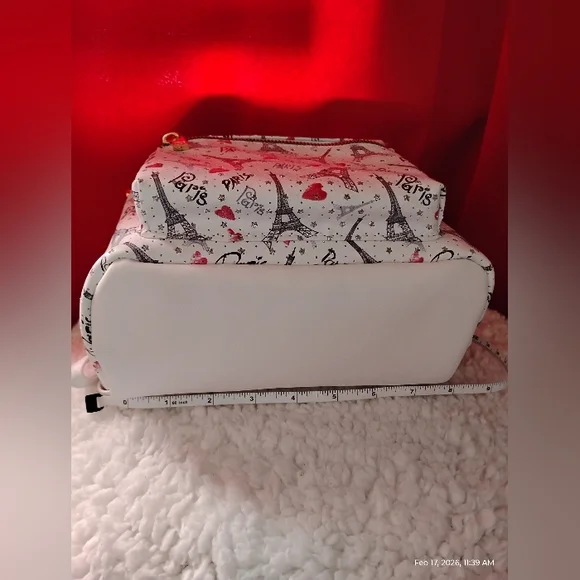 VEGAN LEATHER PARIS DESIGN MINI BACKPACK - Picture 9 of 11